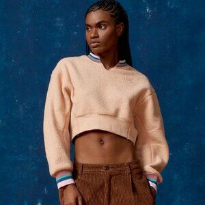 NWT Urban Outfitters BDG Collins Peach Fleece Cropped Sweater